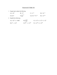 Homework #2 Math 10A