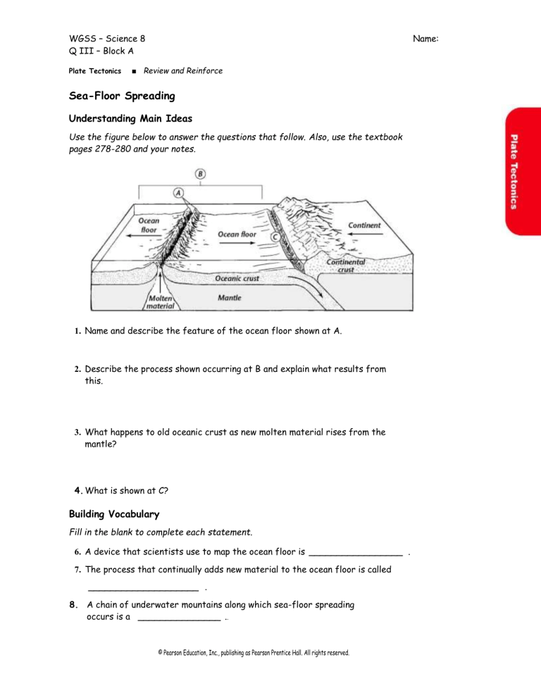 Sea Floor Spreading Worksheet Answers Key | Viewfloor.co