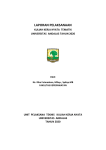 Laporan KKN Tematik Unand 2020: Peran Keperawatan di Masa Pandemi