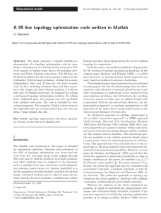 A 99 line topology optimization code written in Matlab