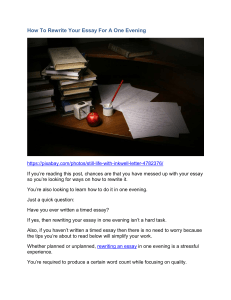 4. How To Rewrite Your Essay For A One Evening