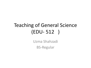 General Science lecture