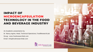 Microencapsulation technology in food and beverage industry