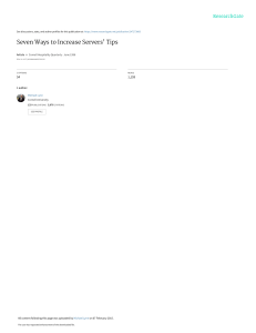 Seven Ways to Increase Servers Tips