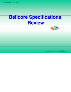 Telcardia Belcore spec