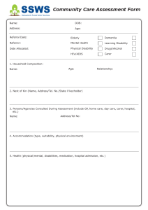 Community Care Assessment Form
