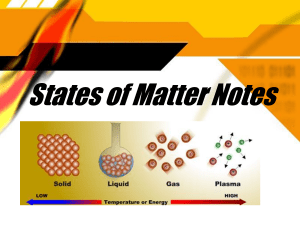 states of matter notes