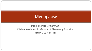Menopause Therapeutics-Spring 2021