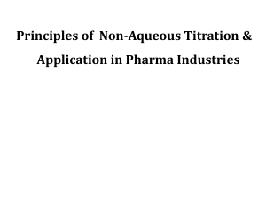basics of non aqueous titration