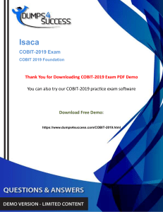 New And Verified Isaca COBIT-2019 PDF Questions (2021)