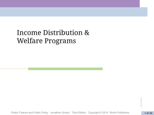 Gruber3e ch10 income distribution and welfare programs