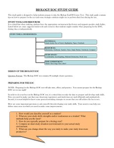 Biology EOC Study Guide: Test Prep & Review