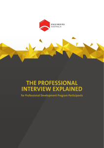 professional interview explained for pdp[1]