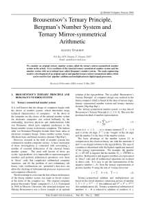 Brousentsov's Ternary Principle, Bergman's Irrational Base Number System 1957 & Ternary Mirror-Symmetrical Arithmetic - REF History & Results Mathematics of Harmony - Stakhov