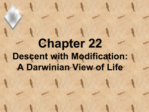 Chapter 22.Darwin and Evolution