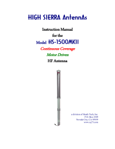 HS-1500MKII HF Antenna Instruction Manual