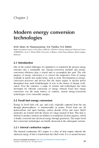 Modern Energy Conversion Techonologies (Ch.2 Islam 2020)