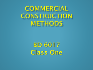 Commercial Construction Methods Class 1