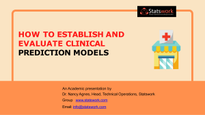How to establish and evaluate clinical prediction models - Statswork