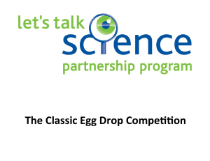 The Classic Egg Drop Competition Accompanying Slides