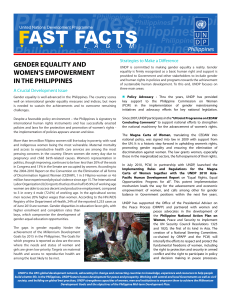 fastFacts - Gender Equality and Women Empowerment in the Philippines rev 1.5