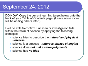 Nature of Science PowerPoint