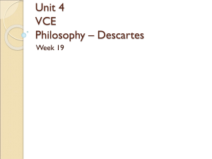 Unit 1 Philosophy Descartes on machines