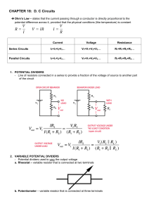 CHAPTER 18 DC CIRCUITS