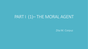 Part I -The Moral Agent