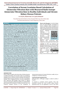 Correlation of Serum Creatinine Based Calculation of Glomerular Filtration Rate with Measured Radio Isotope Glomerular Filtration Rate in Healthy Individuals and Chronic Kidney Disease Patients