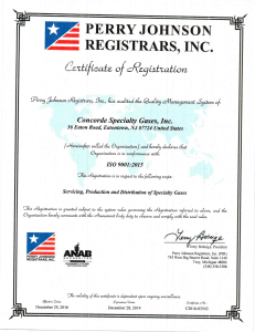 Concorde ISO certificate