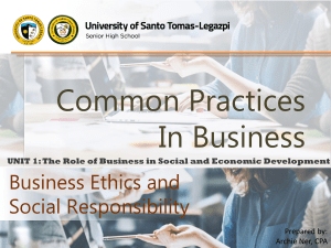 Common Practices in Business