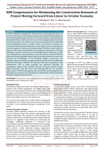 BIM Competencies for Minimizing the Construction Remnant of Project Moving Forward from Linear to Circular Economy