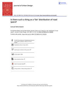 Is there such a thing as a fair distribution of road space