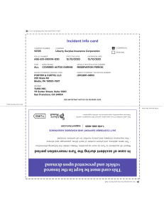 US Incident information card 2021