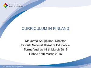 curriculum in finland