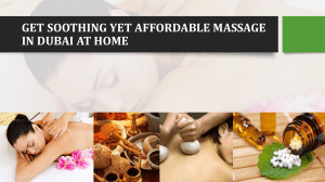 Get soothing yet affordable Massage in Dubai at home
