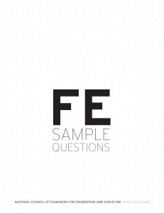 FE Exam Sample Questions: Engineering Fundamentals