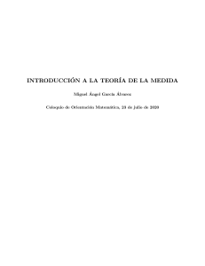 Introducción a la Teoría de la Medida - García Alvarez