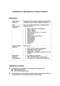 Severe Asthma Management Guidelines