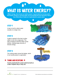 Water Energy Worksheet