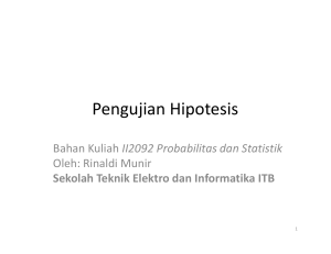 Pengujian Hipotesis