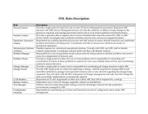 ITIL Role Descriptions