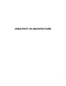 CREATIVITY IN ARCHITECTURE (2)