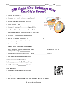 BillNye Earth's-Crust worksheet