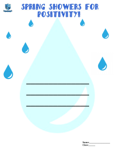March- Showers for Positivity Activity template