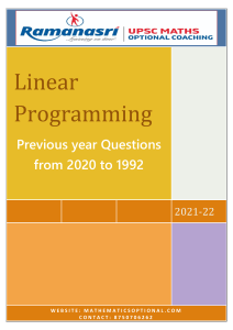 LPP Previous year Questions From 2020 to 1992