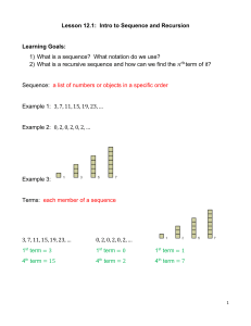 CCAlg2 Unit 12 Sequence and Series