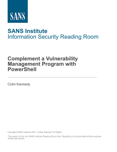 PowerShell for Vulnerability Management