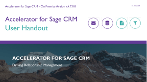 Accelerator for Sage CRM v4.7.0.0 English